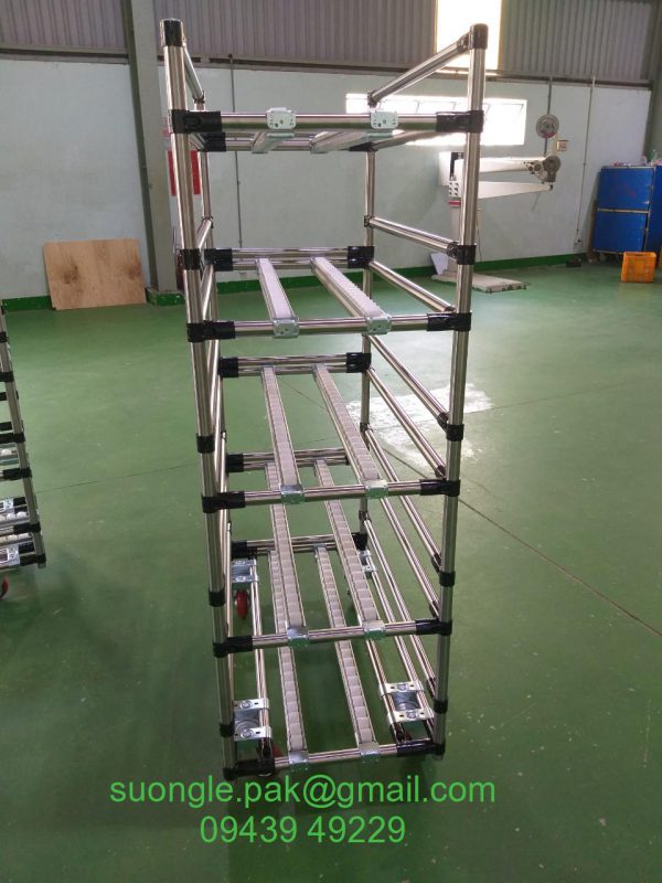 Xe đẩy hàng thanh truyền con lăn